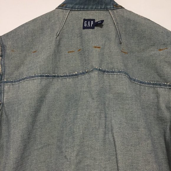 VINTAGE GAP MOTO DENIM JACKETS SIZE M - Picture 8 of 10